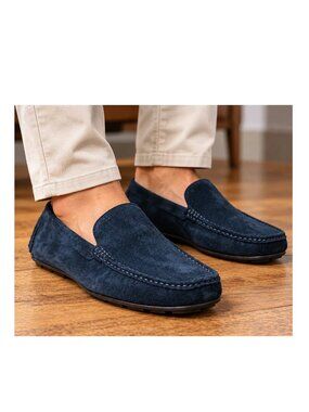 New Geox Men's U Moner C- Suede Boat Shoe Size 9.5